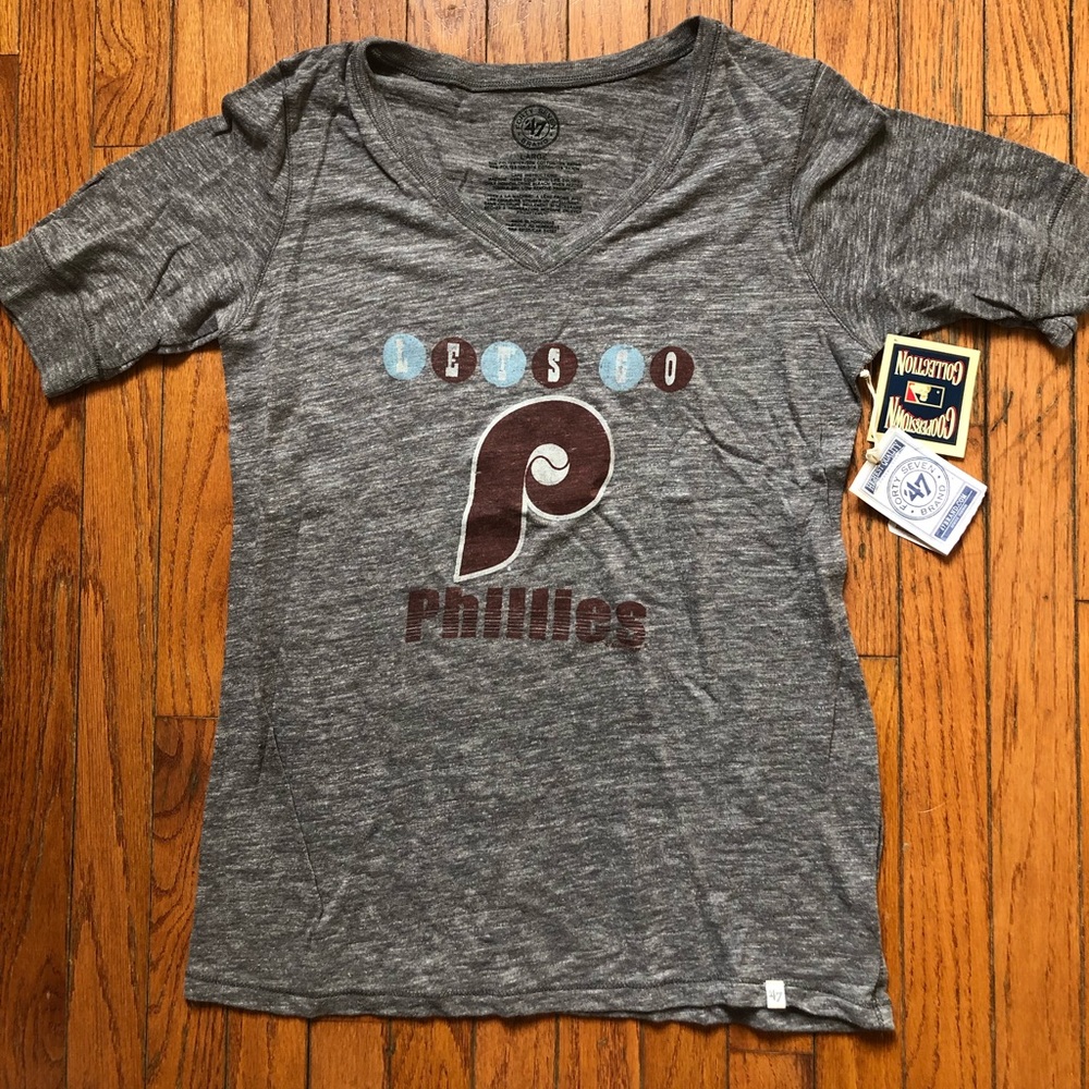 Women’s Let’s Go Phillies grey t-shirt